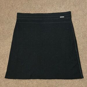 Smartwool Medium Reversible Black Wool Knit Sweater Skirt